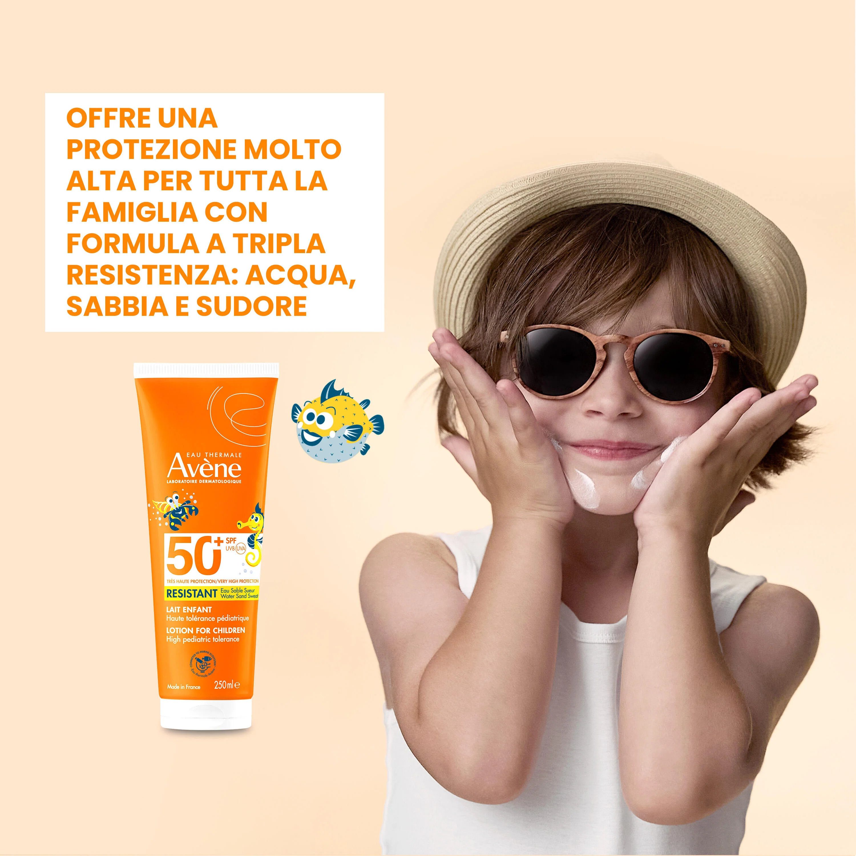 Lait solaire pour bébé Suncare SPF50+ - Crème solaire pour enfants, protection solaire corporelle haute performance, produits pour enfants