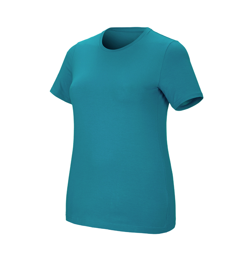 e.s. T-Shirt cotton stretch, Damen, plus fit