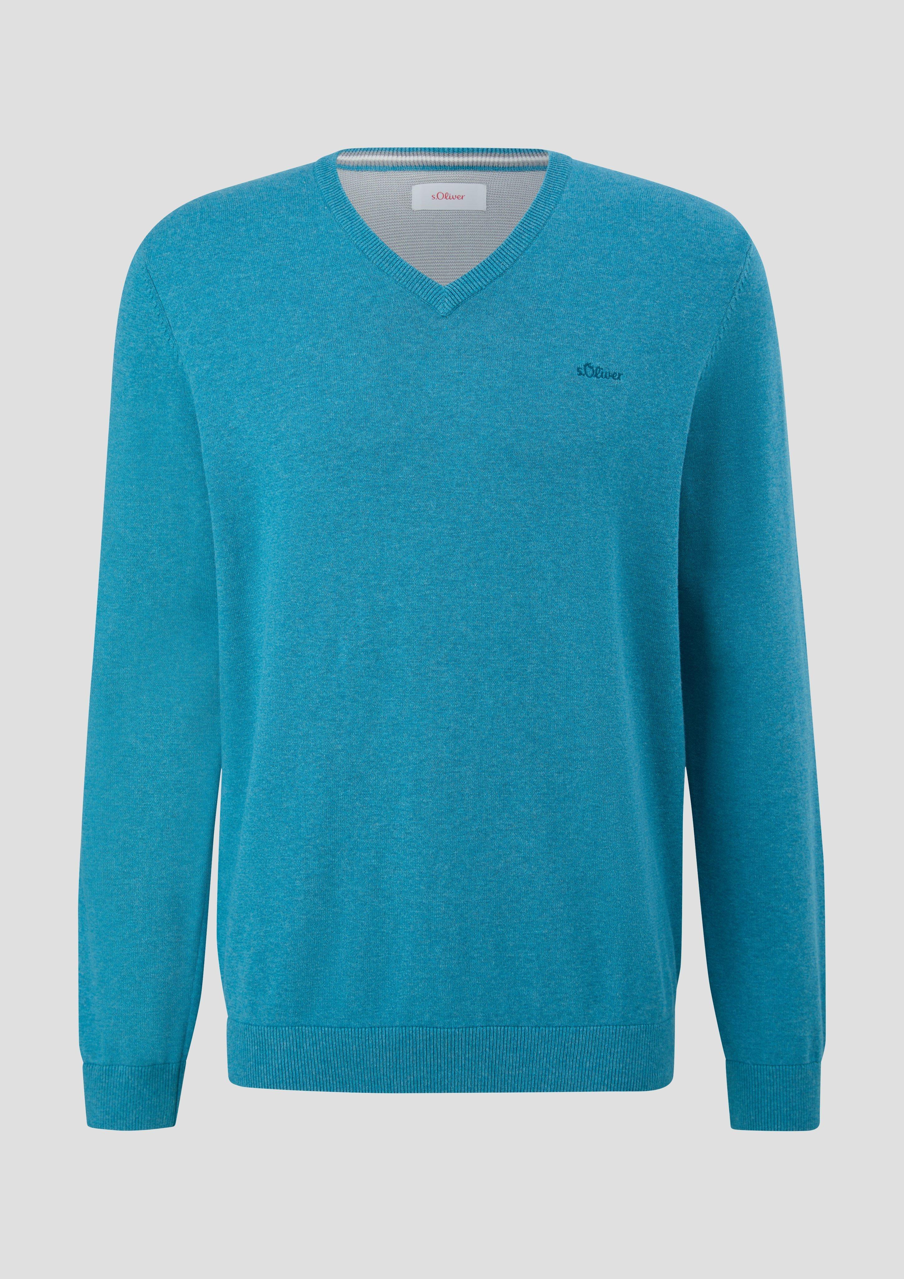 Strickpullover mit Logostickerei  2143174-65W0