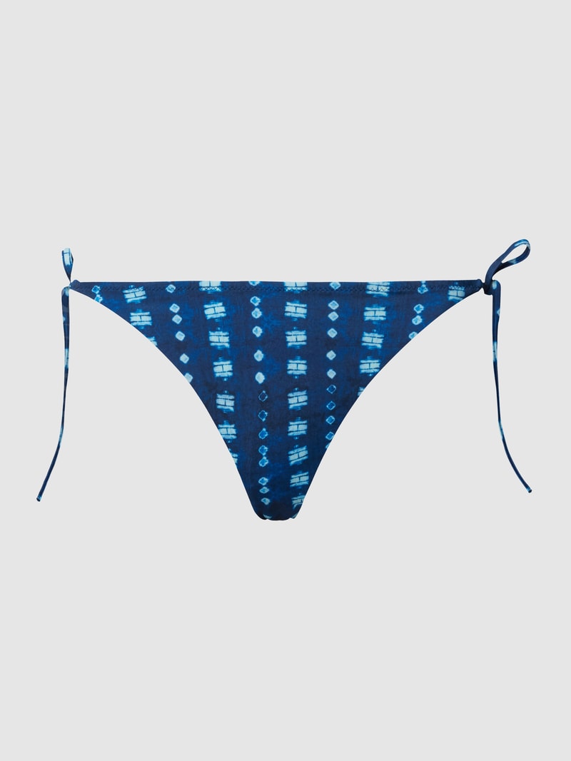 Bikini-Hose mit All-Over-Muster in blau meliert