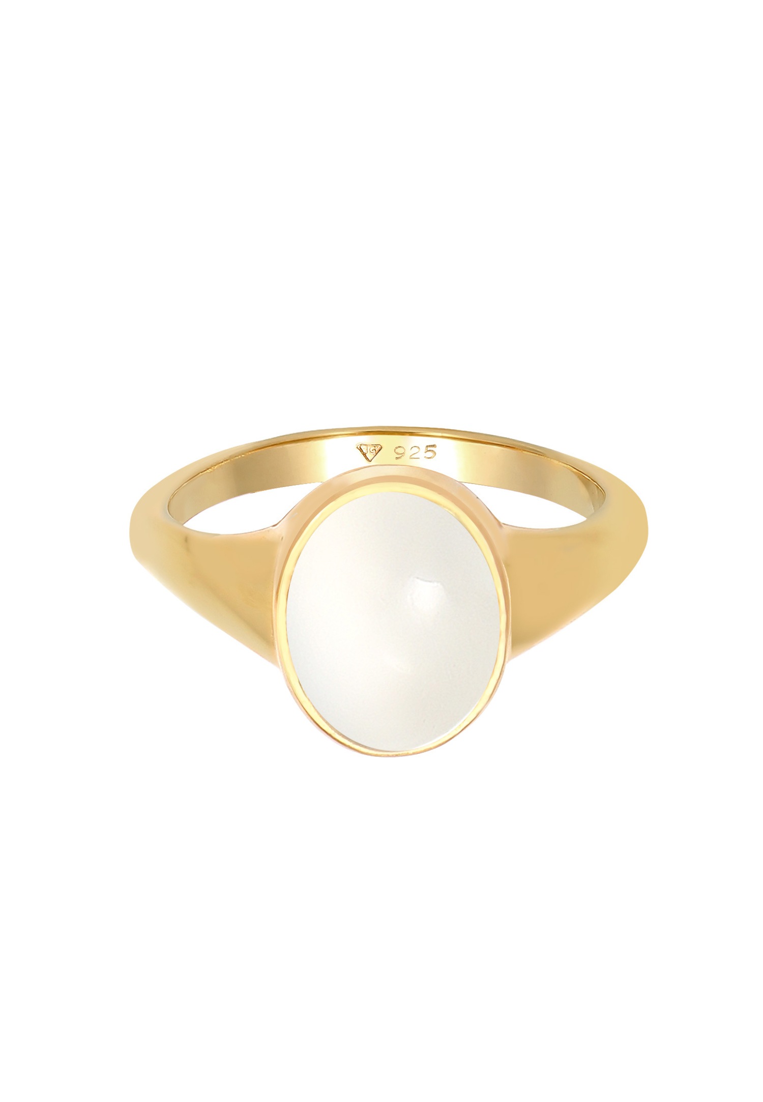 Colgante Elli para mujer con piedra lunar en plata de ley 925 chapada en oro.