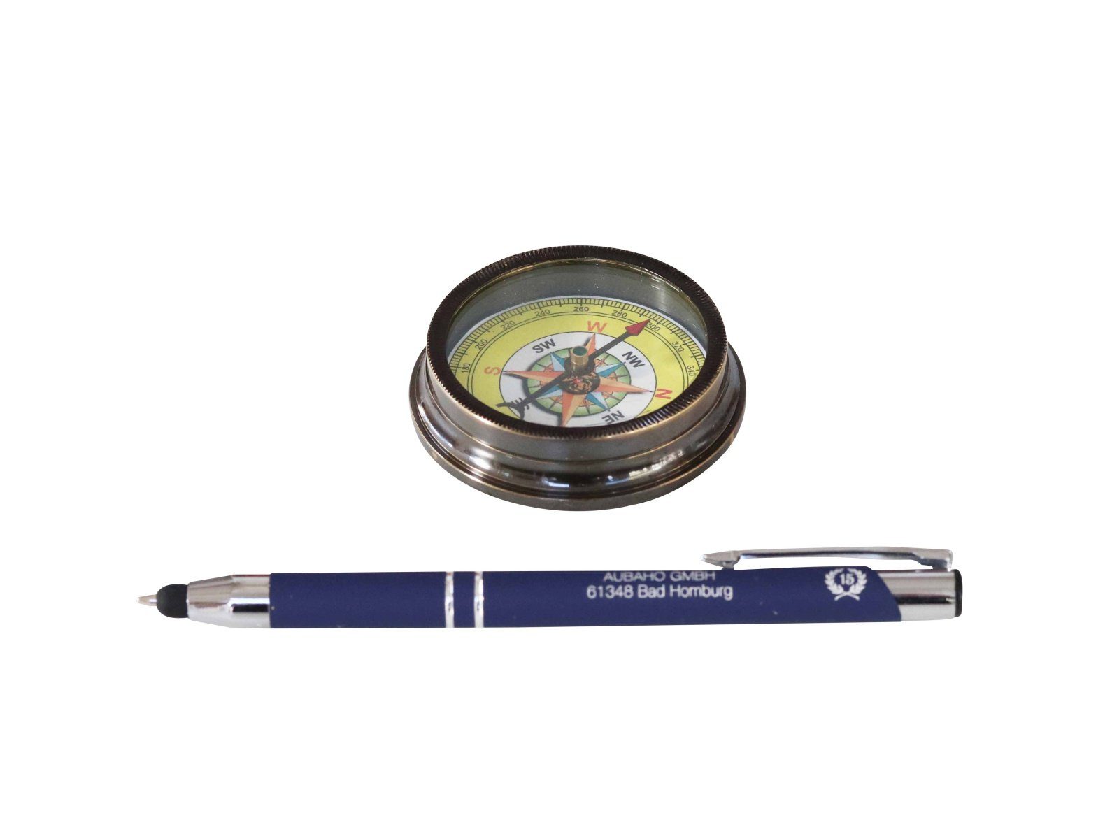 Aubaho Kompass Kompass Maritim Schiff Dekoration Navigation Messing Antik-Stil
