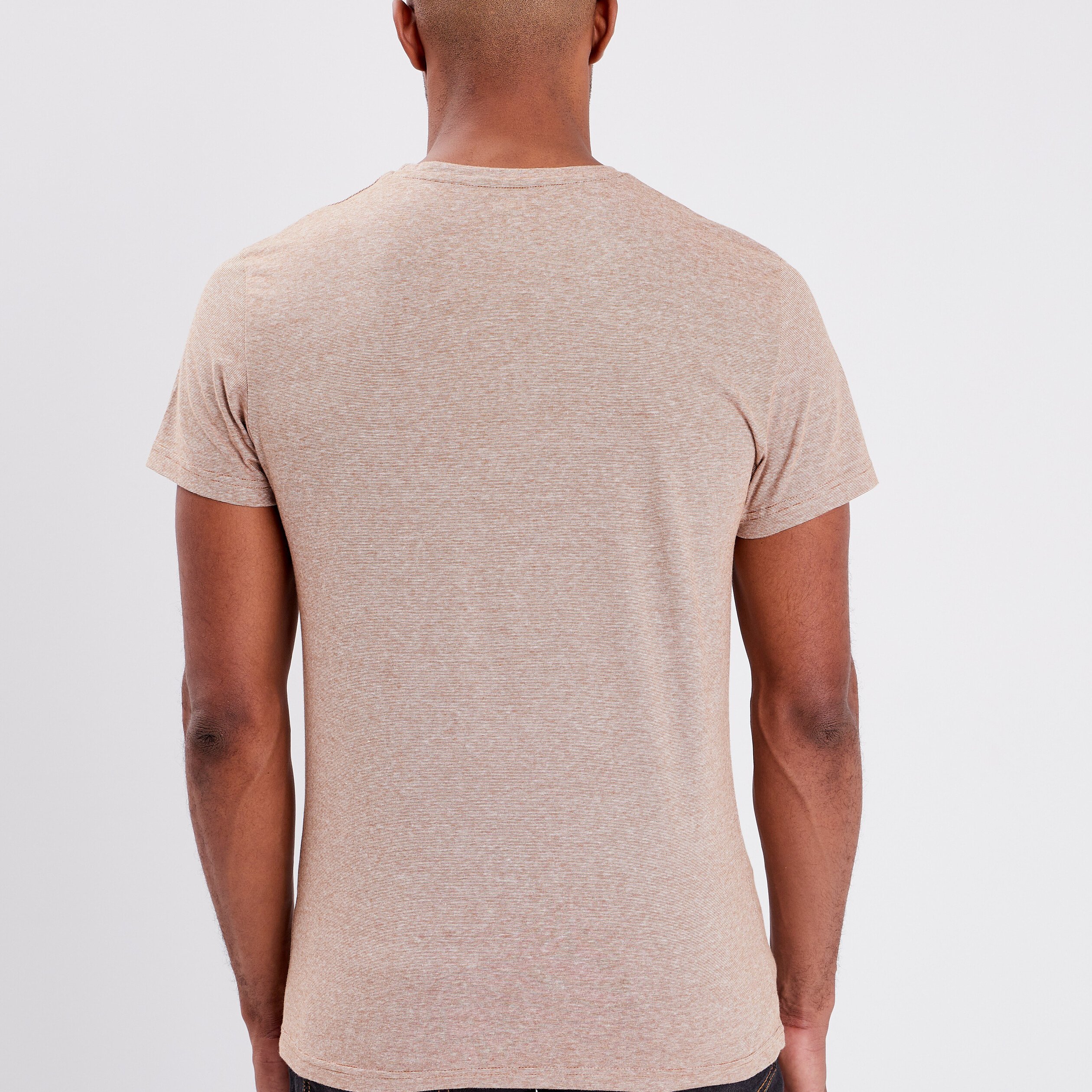 T-shirt coton manches courtes couleur bronze homme | La Halle