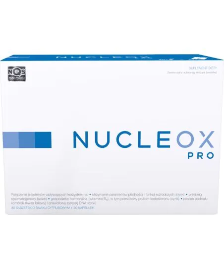 „Nucleox Pro“, vyrų vaisingumo palaikymas, paketėliai ir kapsulės