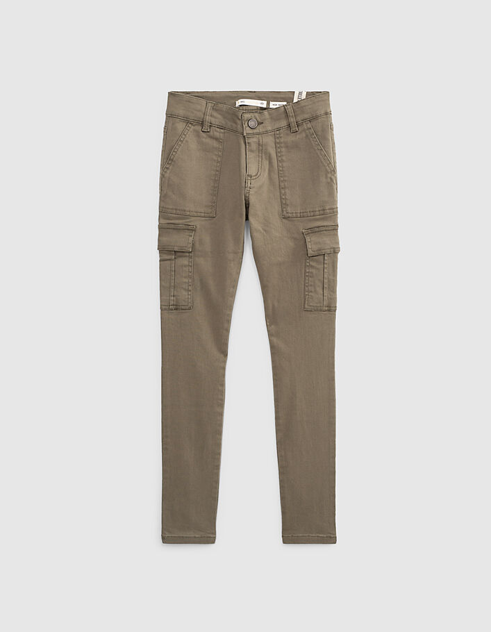 Pantalon battle kaki à taille haute fille