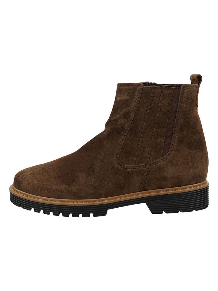 Gabor Leder-Chelsea-Boots in Braun günstig kaufen