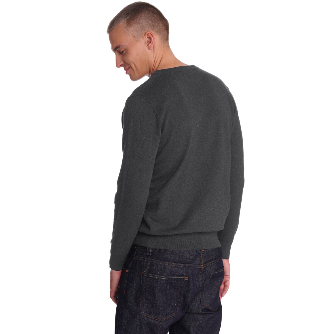 Herren Feinstrickpullover mit V-Ausschnitt