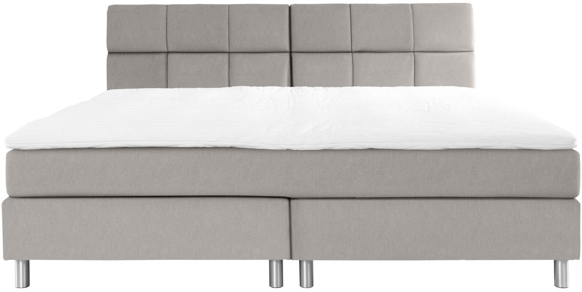 Boxspringbett Fatena Hellgrau 240 x 200 cm
