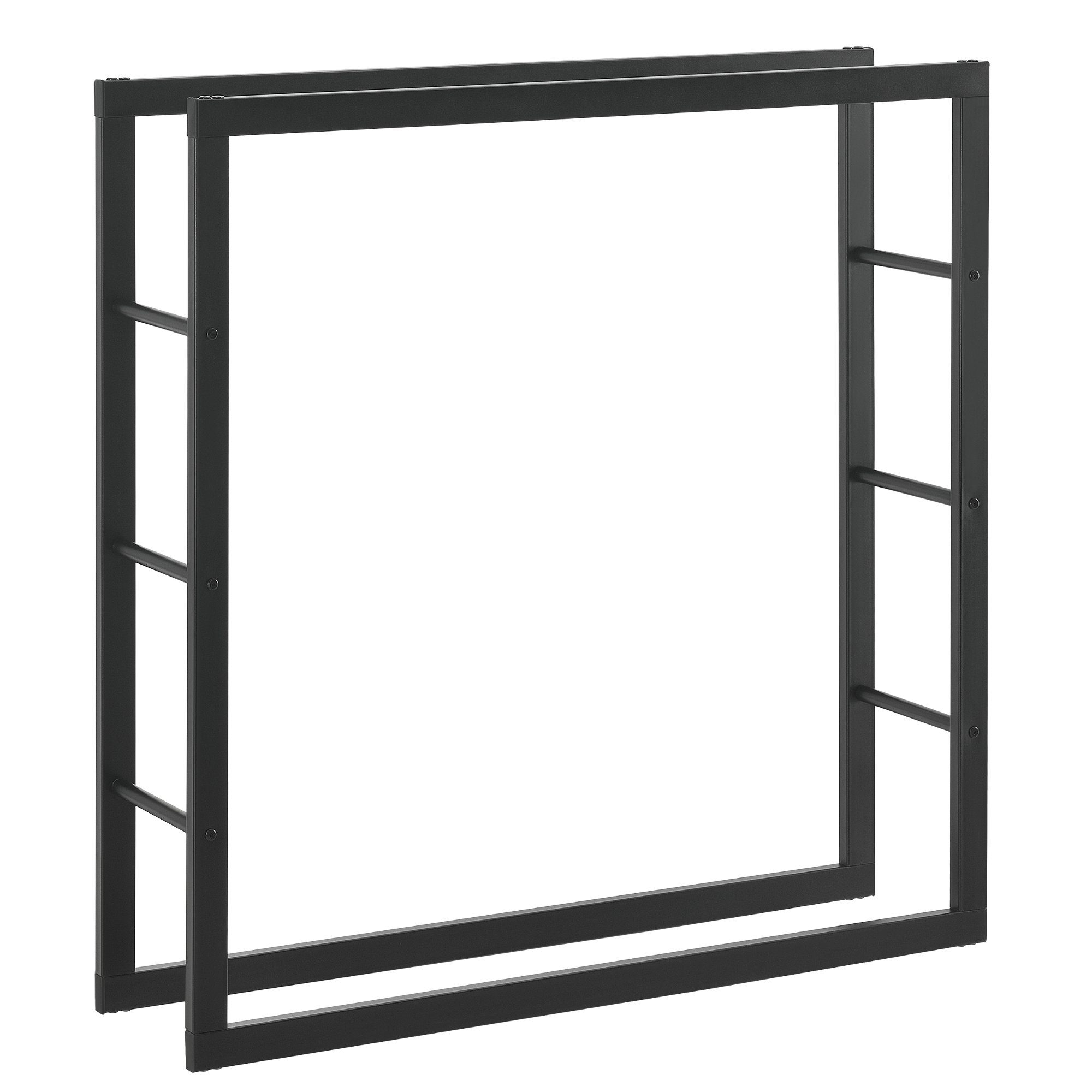 en.casa Kaminholzregal, BxTxH:100x25x100 cm, Täby Brennholzregal Metall 100x25x100cm