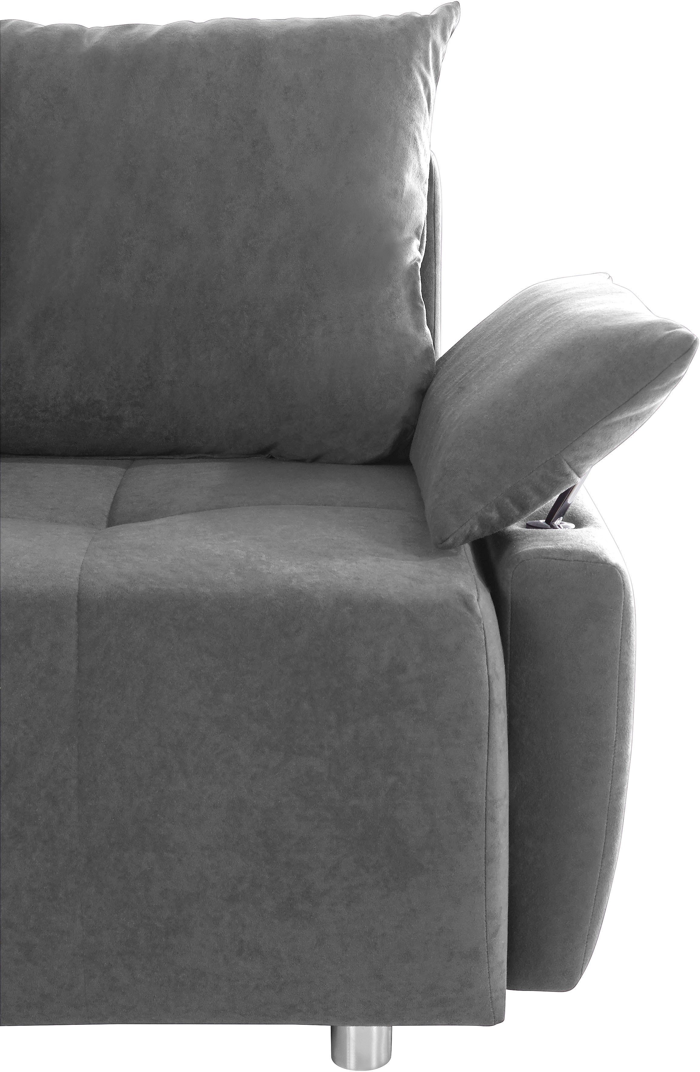 COLLECTION AB Schlafsofa Funtastic, mit Federkern, Bettfunktion, inklusive 2 Rücken- und 1 Zierkissen