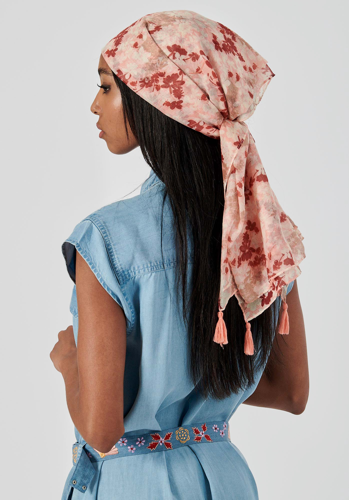 FOULI  Chèche fleuri femme