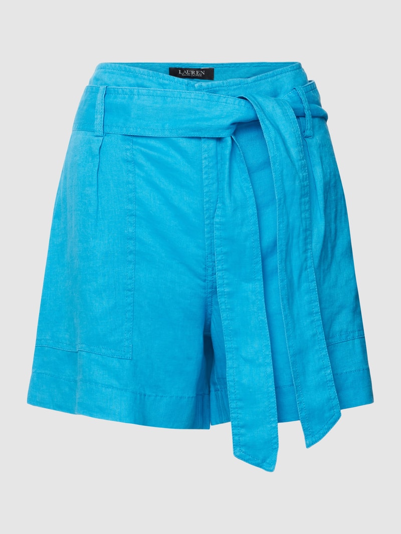Shorts mit Stoffgürtel Modell 'DAVIANA' in royalblau