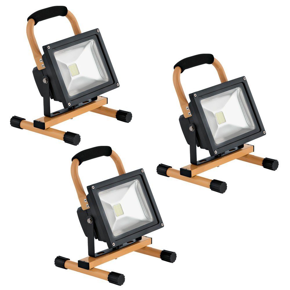 etc-shop Baustrahler, LED-Leuchtmittel fest verbaut, Kaltweiß, Tageslichtweiß, Baustrahler Flutlicht Werkstattleuchte LED Außenstrahler