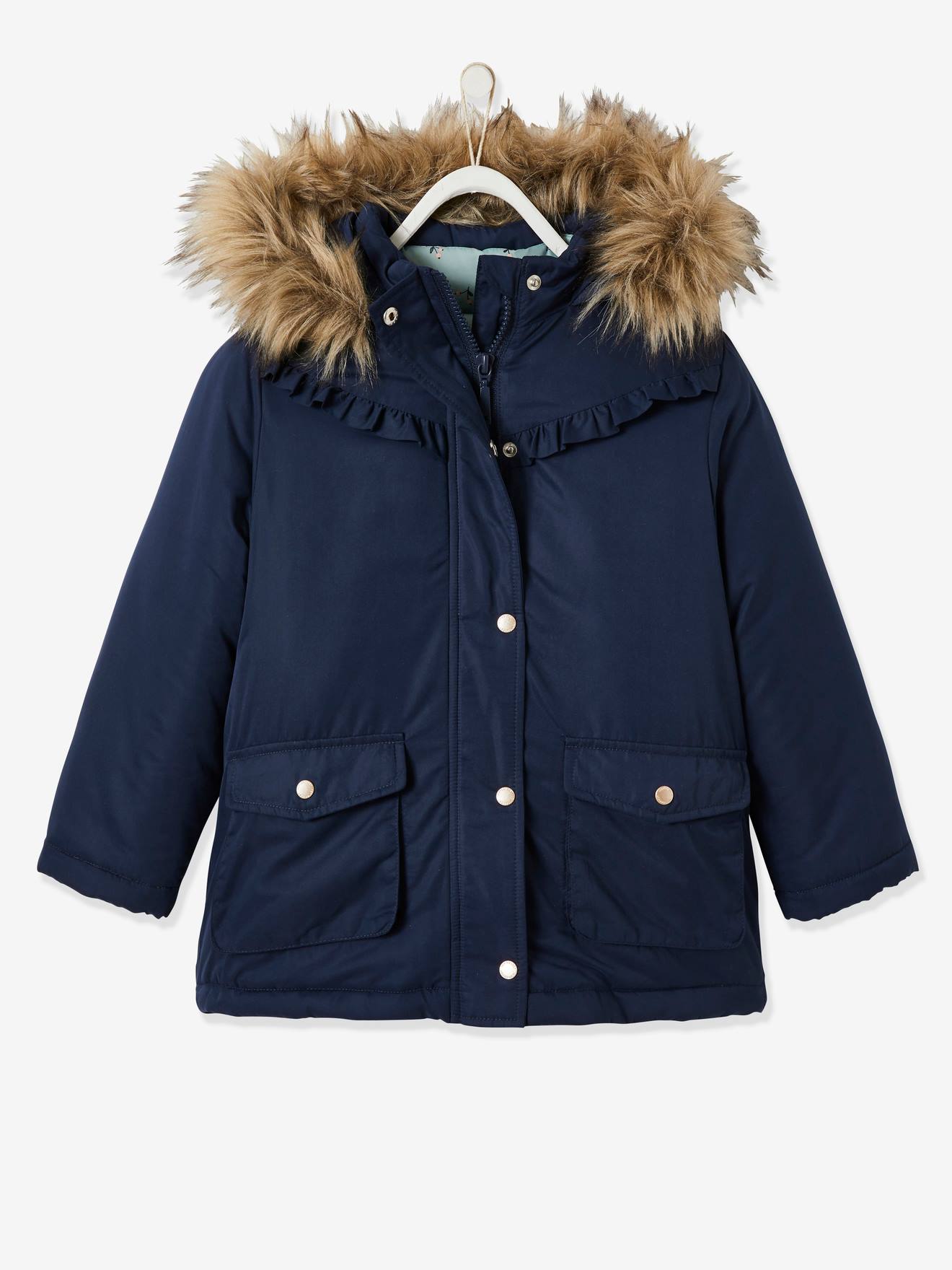 Parka 3 en 1 fille hiver rose foncé