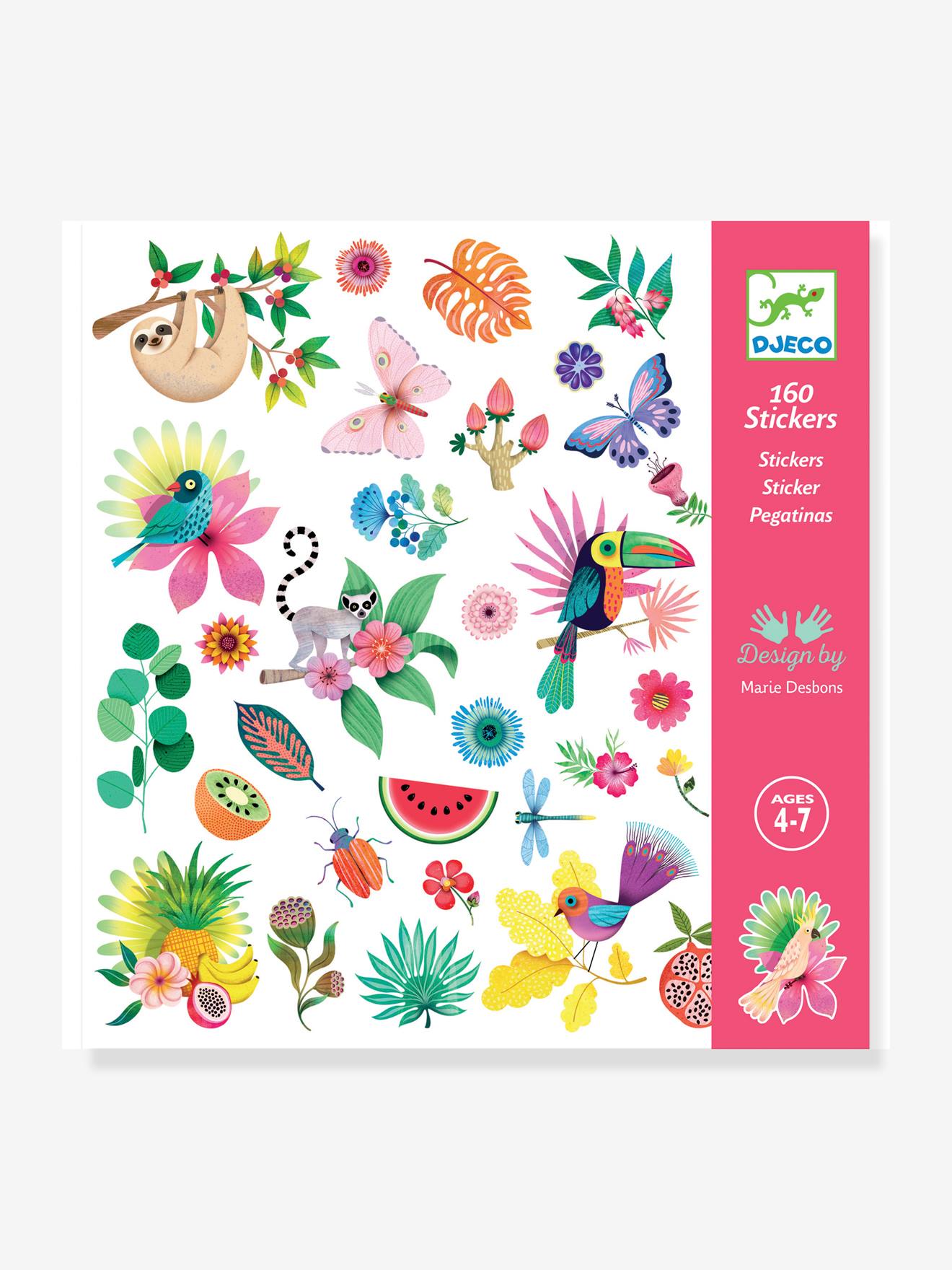 160 stickers Paradise DJECO rose