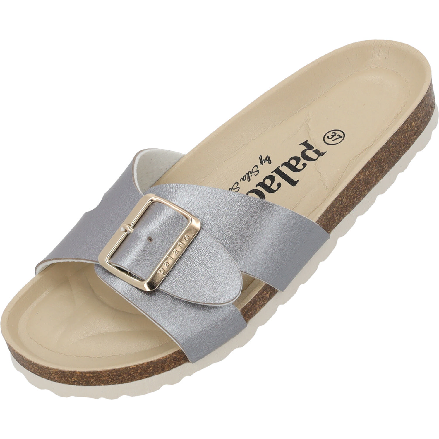 Palado Tinos BEGS by Sila Sahin, Pantoletten, Damen, Grau Metallic