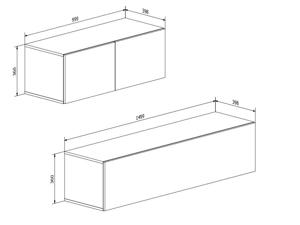 Domando Wohnwand Wohnwand Imperia M4, (5-St), Breite 350cm, Push-to-open-System, LED Beleuchtung, Hochglanz