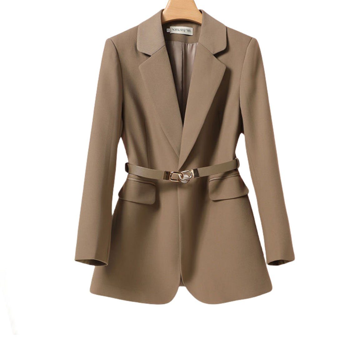 YANN Hosenanzug Blazer mit Gürtel, Herbstneuheit, stilvoller Anzug