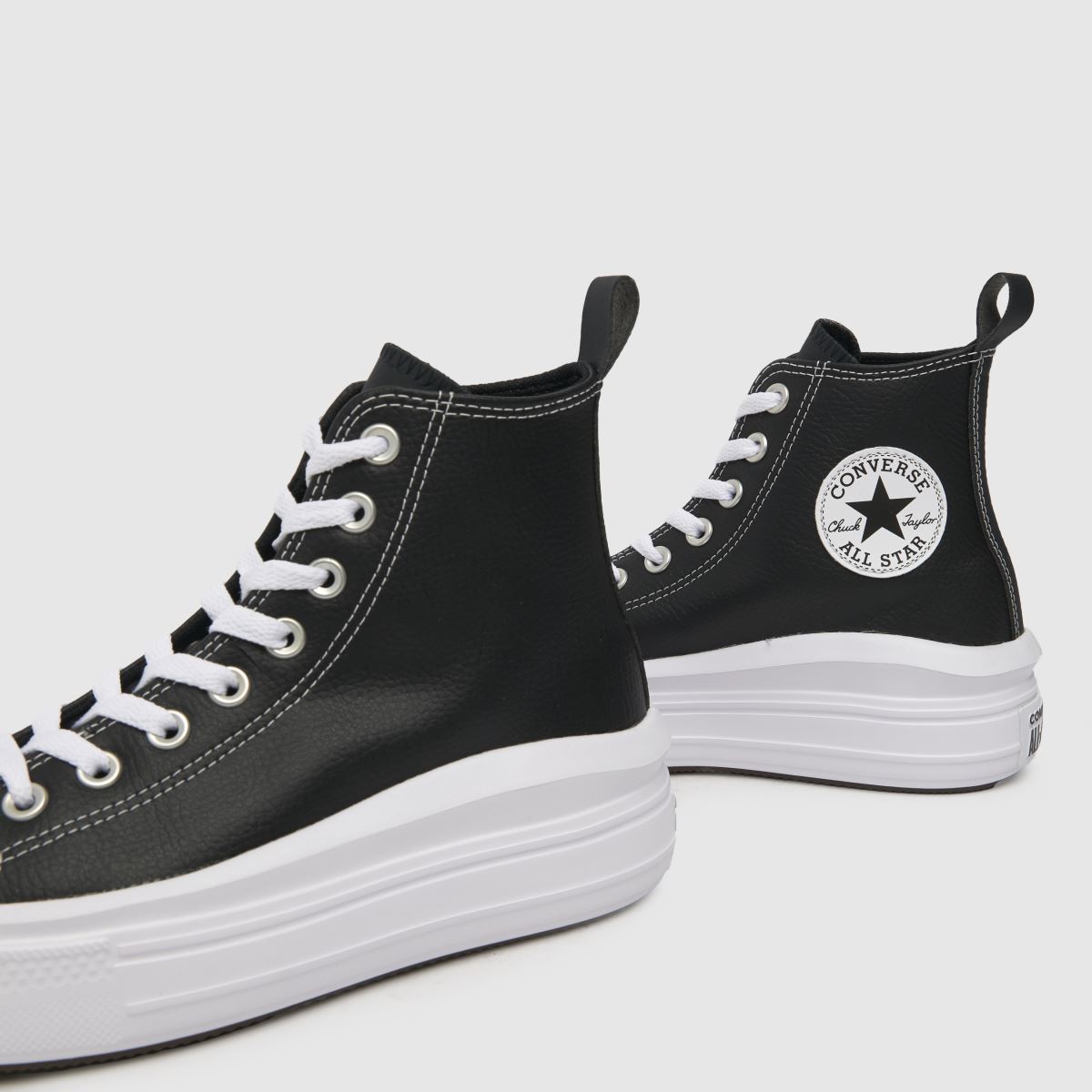 Converse svarta All Star Hi Move lädersneakers för flickor och ungdomar