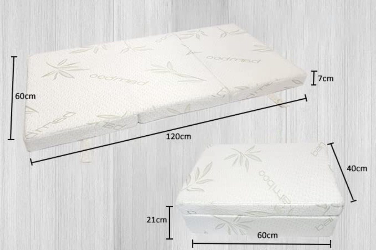 Klappmatratze Klappmatratze Natürlicher Bambus weich,Gästematratze klappbar aus Foam, HIGH LIVING