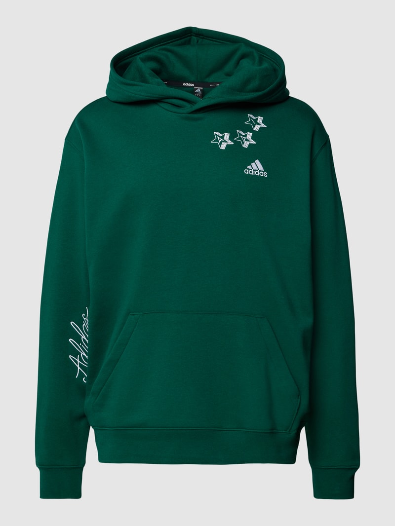 Hoodie mit Känguru-Taschen in dunkelgrün