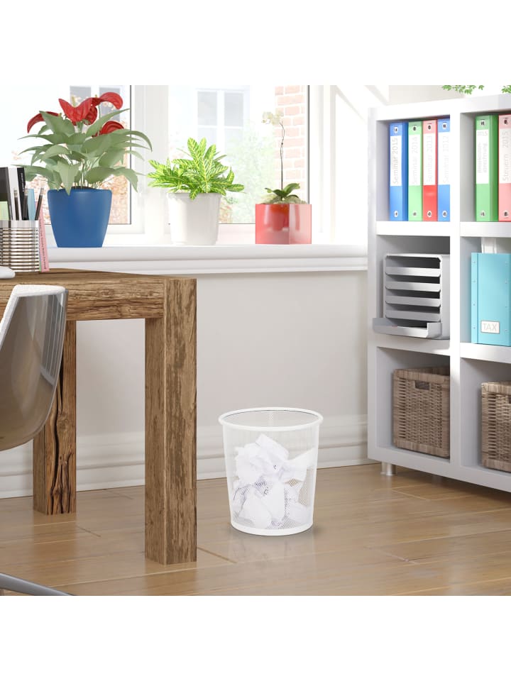 relaxdays 2x Papierkorb in Weiß günstig kaufen onesize