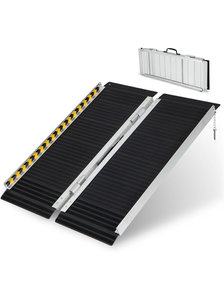 COSTWAY Rollstuhlrampe 91x74cm in Schwarz günstig kaufen onesize