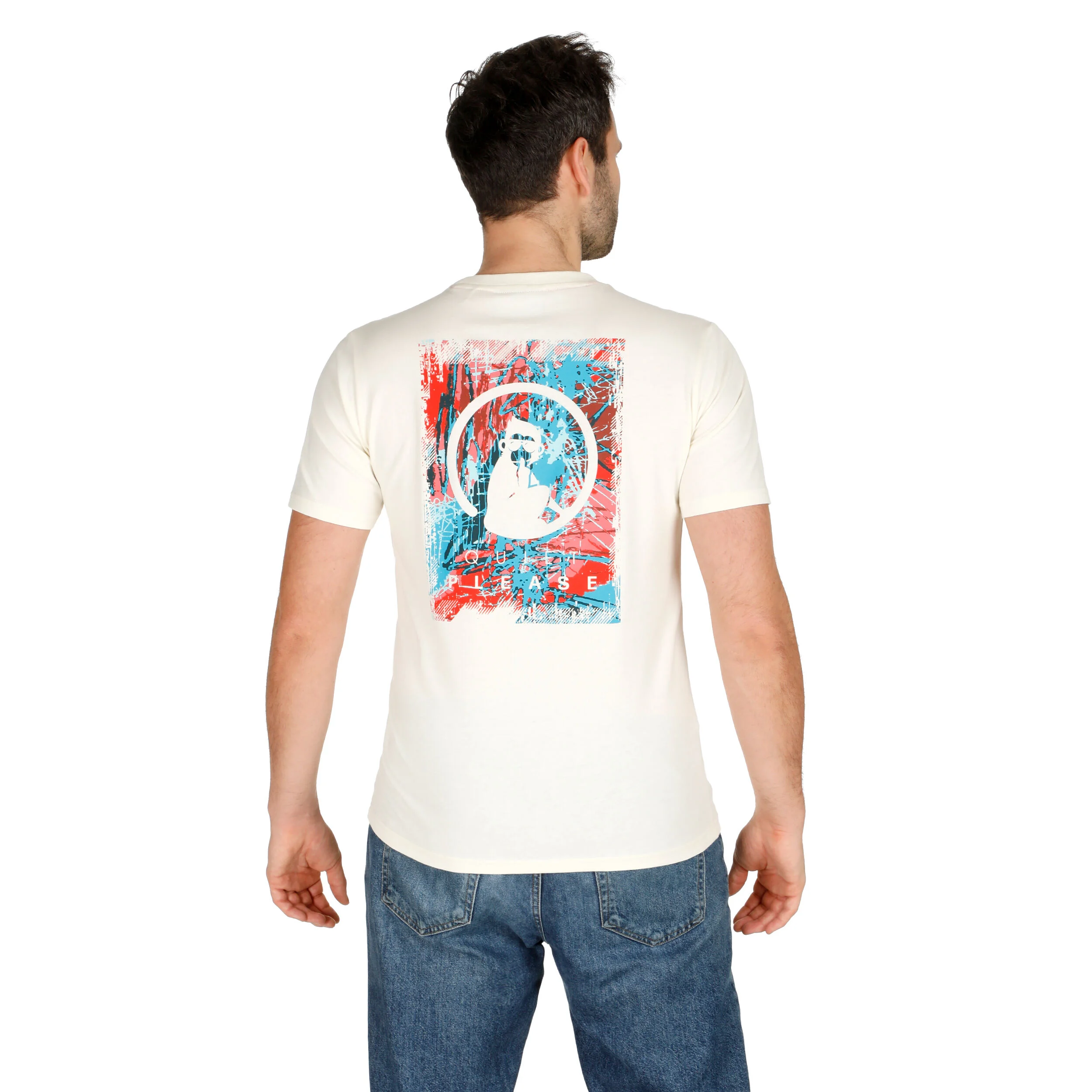 Crossroad Sketchy T-Shirt Herren - Weiß, Mehrfarbig