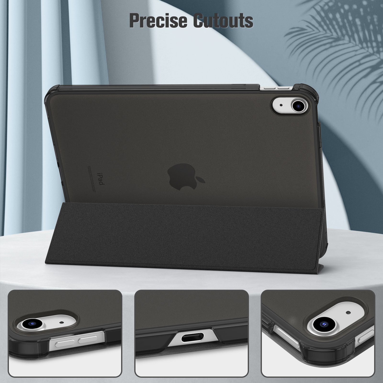 Fintie Tablet-Hülle Hülle für iPad 10. Generation 2022 10.9 Zoll - Ultradünn Schutzhülle mit transparenter Rückseite Abdeckung Cover mit Auto Schlaf/Wach