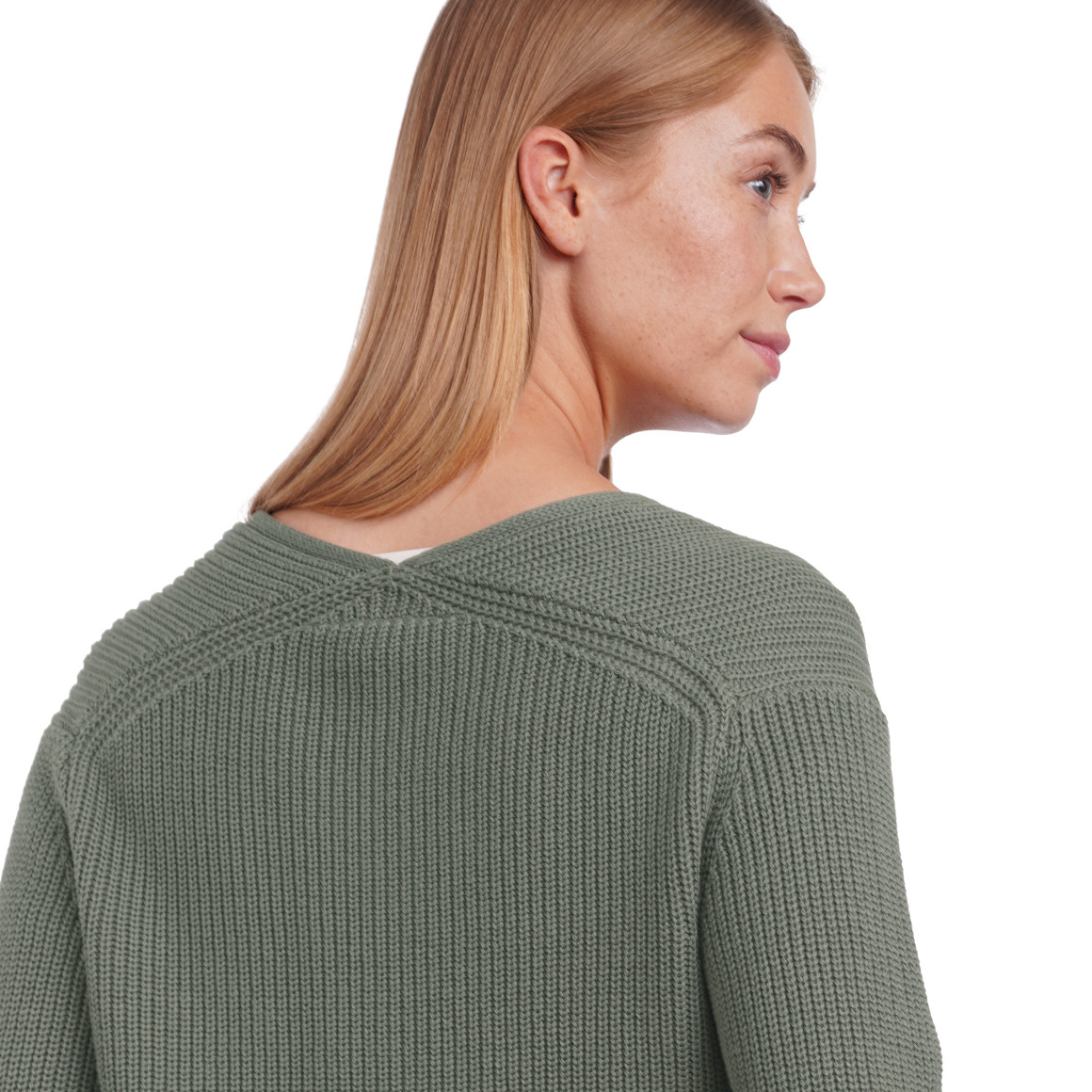 Damen Strickjacke aus Rippstrick