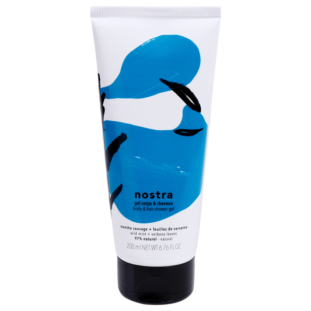 Nostra Gel Cheveux et Corps Menthe Sauvage & Feuilles de Verveine Gel douche corps et cheveux