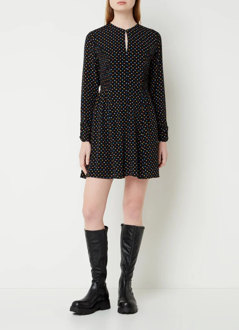 Vestido túnica corto de lunares de Whistles
