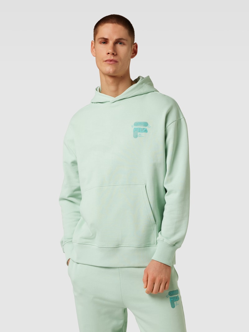 Oversized Hoodie mit Label-Stitching Modell 'BAAR' in mint
