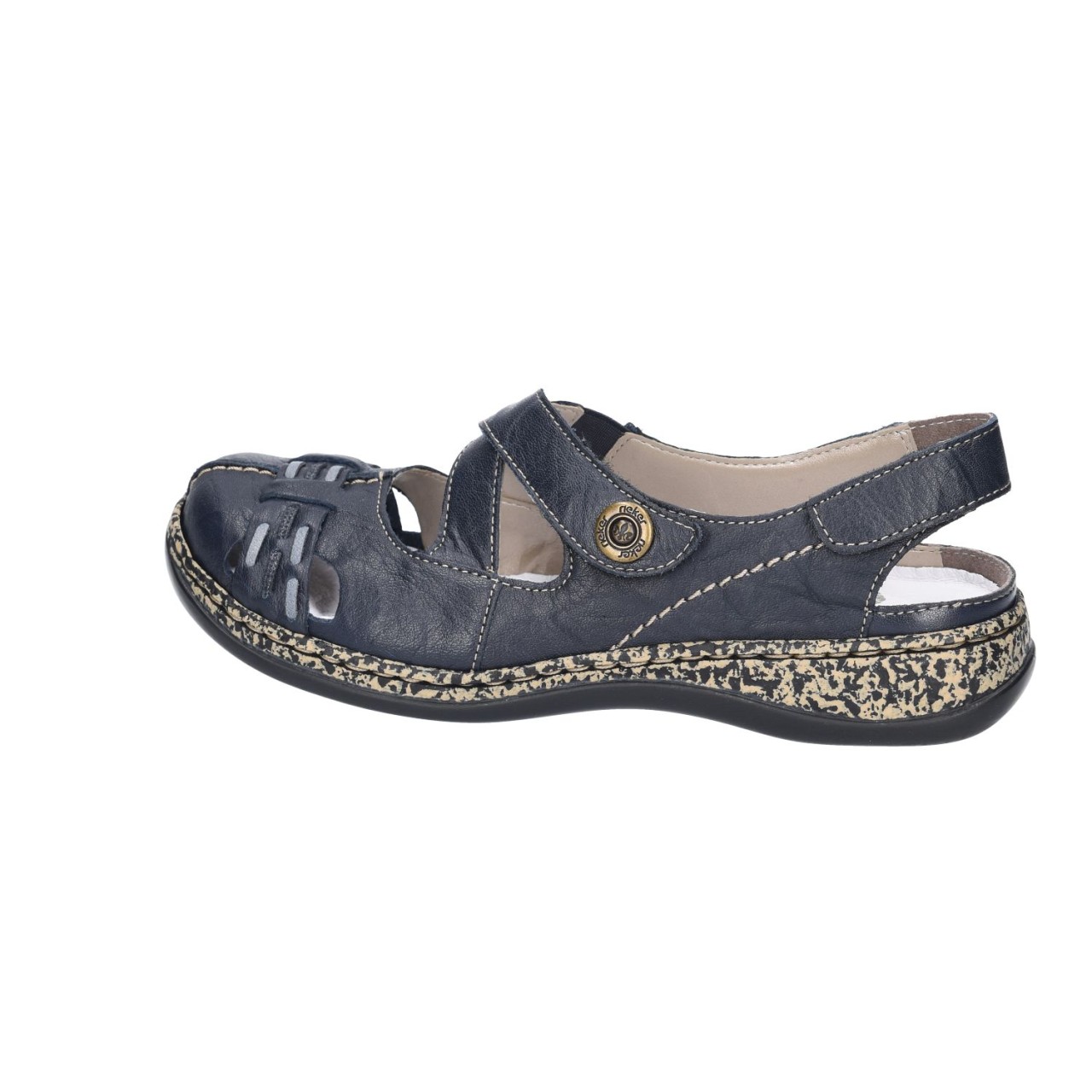 RIEKER Komfort Sandalen blau Sling