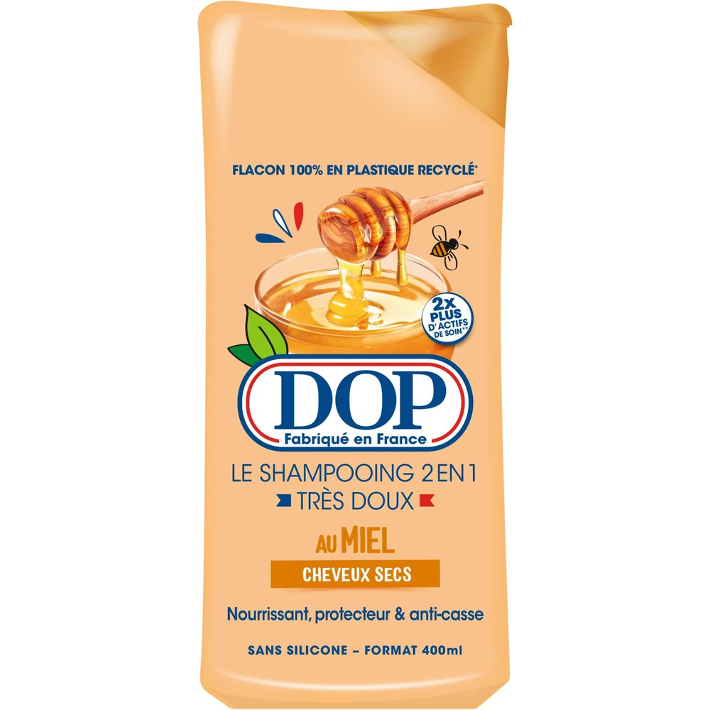 DOP Cheveux secs Shampooing 2 en 1 Très Doux au Miel