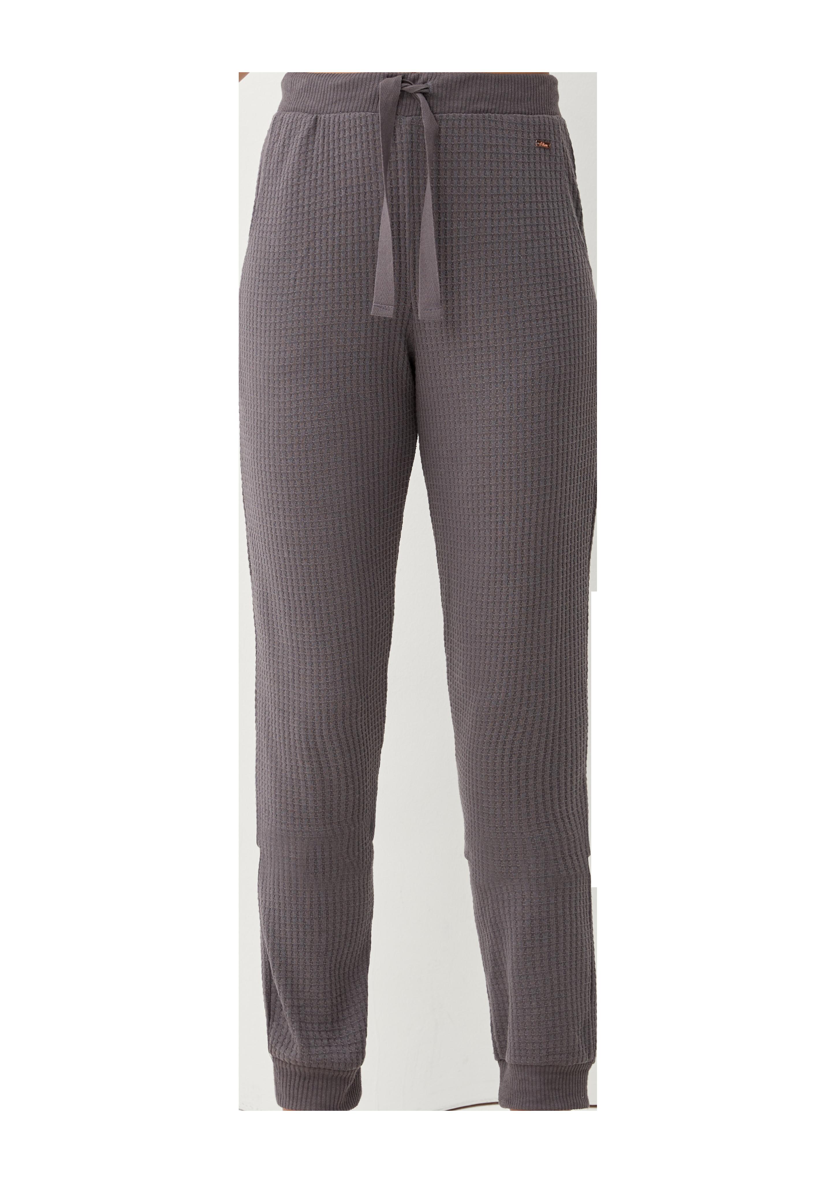 Pyjamahose in Waffelpiqué-Struktur  6007848-9500