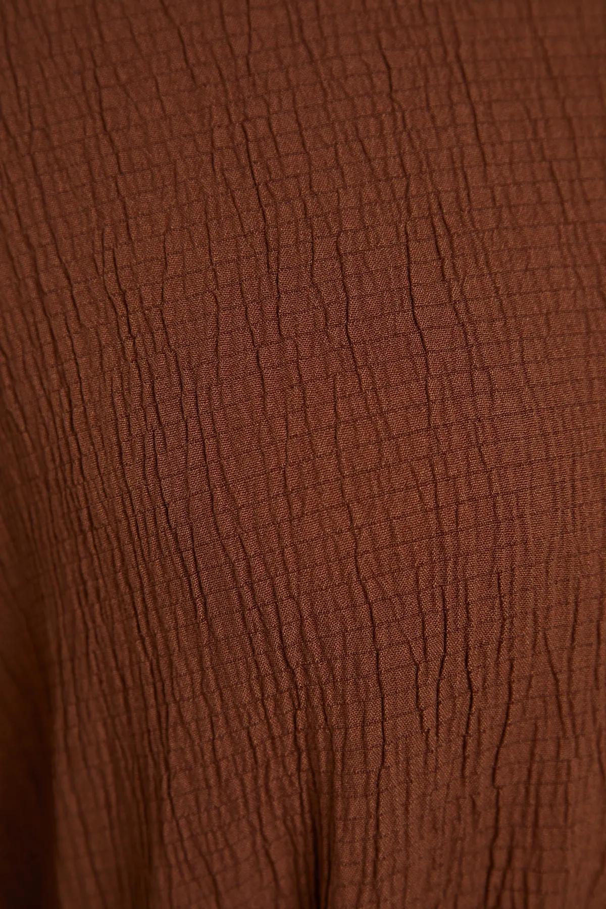 Trendyol Modest  Braunes gewebtes Kleid mit Gürtel TCTSS23EB00043