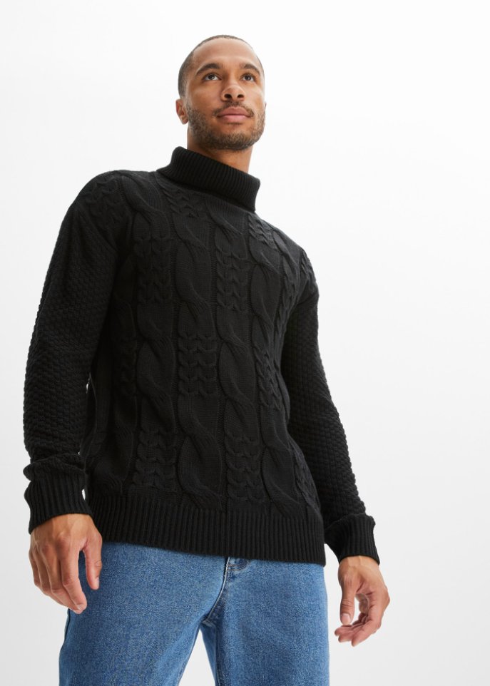 Rollkragenpullover, Loose Fit