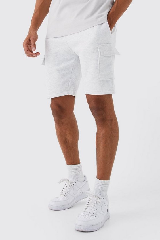 Mittellange Slim-Fit Jersey-Shorts