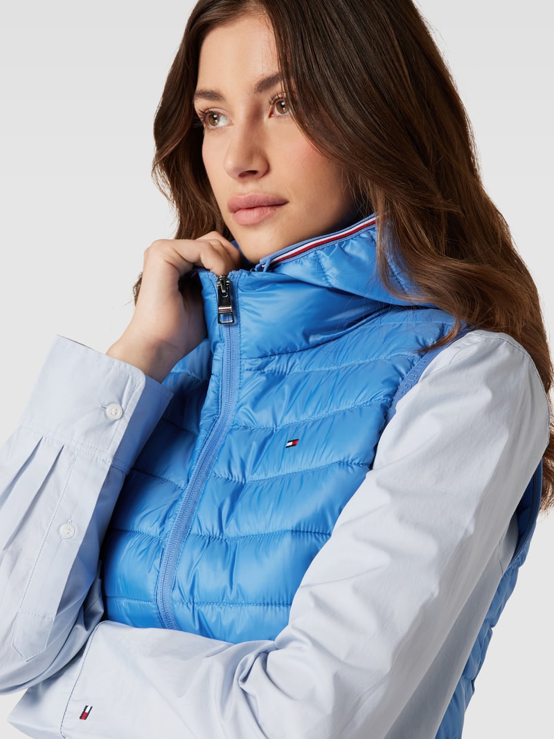 Steppweste mit Kapuze Modell 'GLOBAL' in royalblau