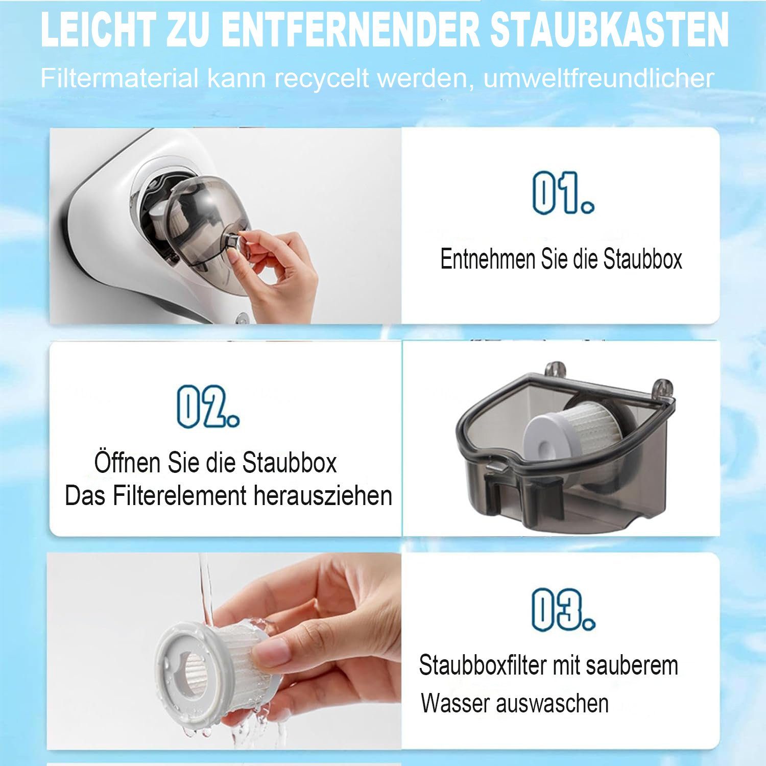 Mutoy Matratzenreinigungsgerät Milben-Handstaubsauger,Milbensauger Milbenstaubsauger, HEPA Filter,entfernt 99,9% Aller Milben,für Matratzen,Betten