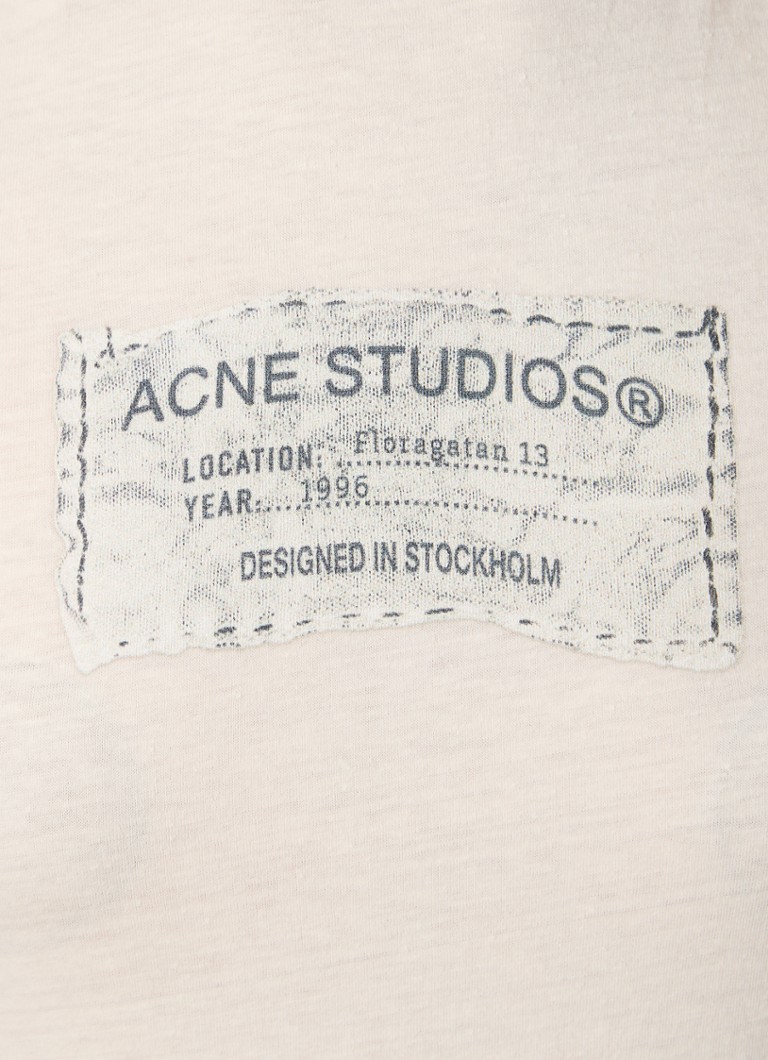 Tričko Acne Studios s potiskem loga a strečem