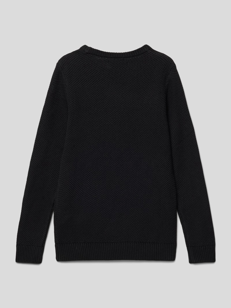 Strickpullover mit Strukturmuster Modell 'JORBRODY' in schwarz