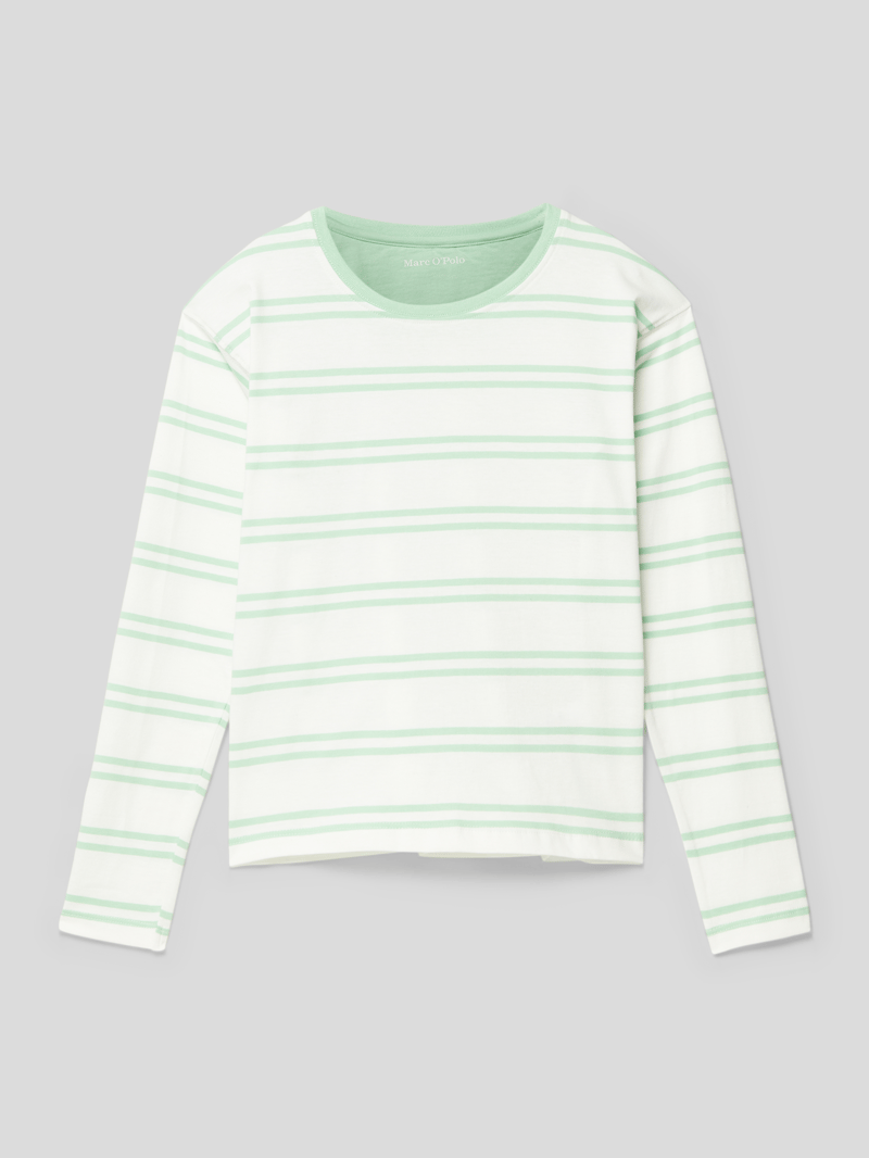 Longsleeve mit Streifenmuster in grün