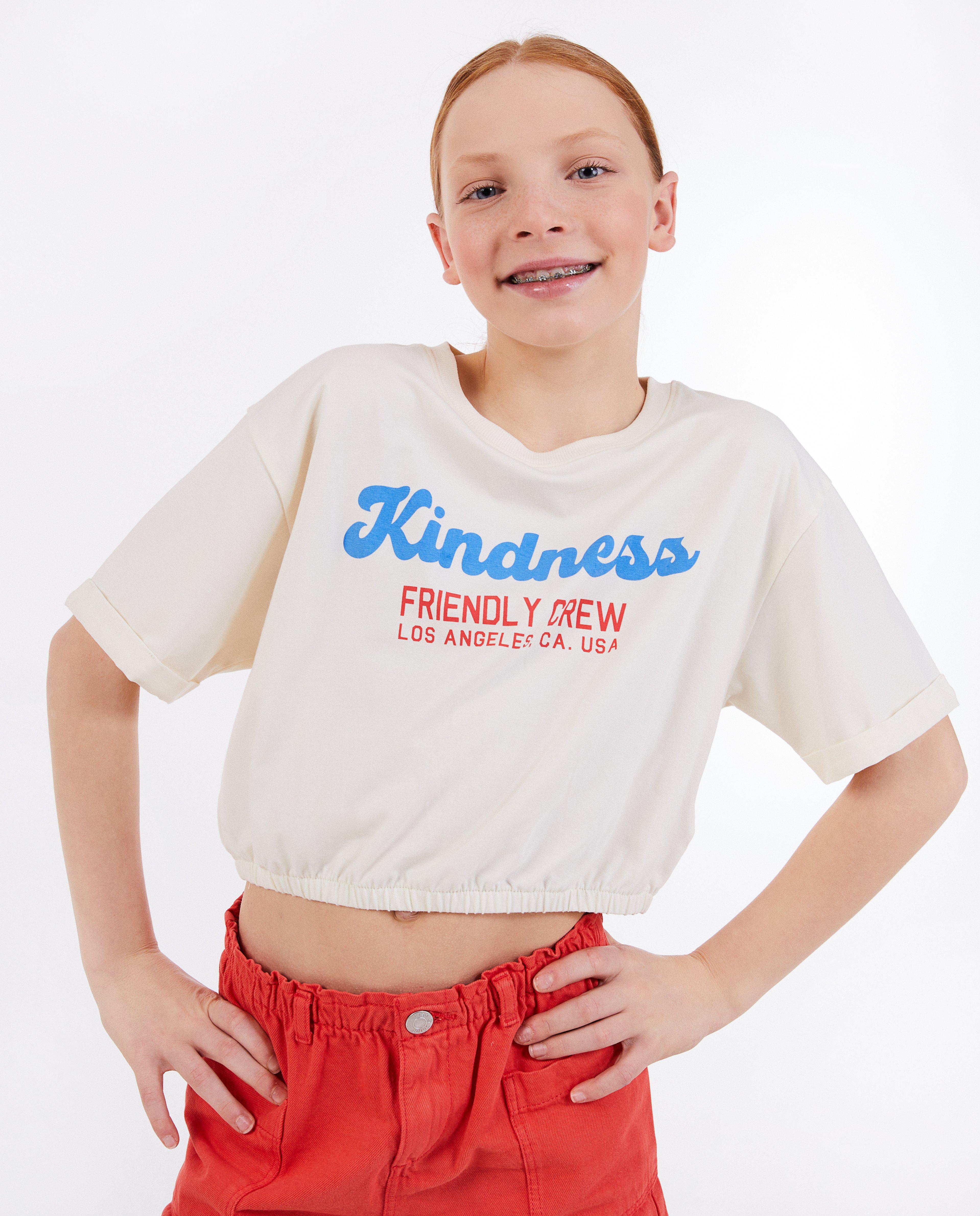 Tricou alb cu inscripție Fish & Chips