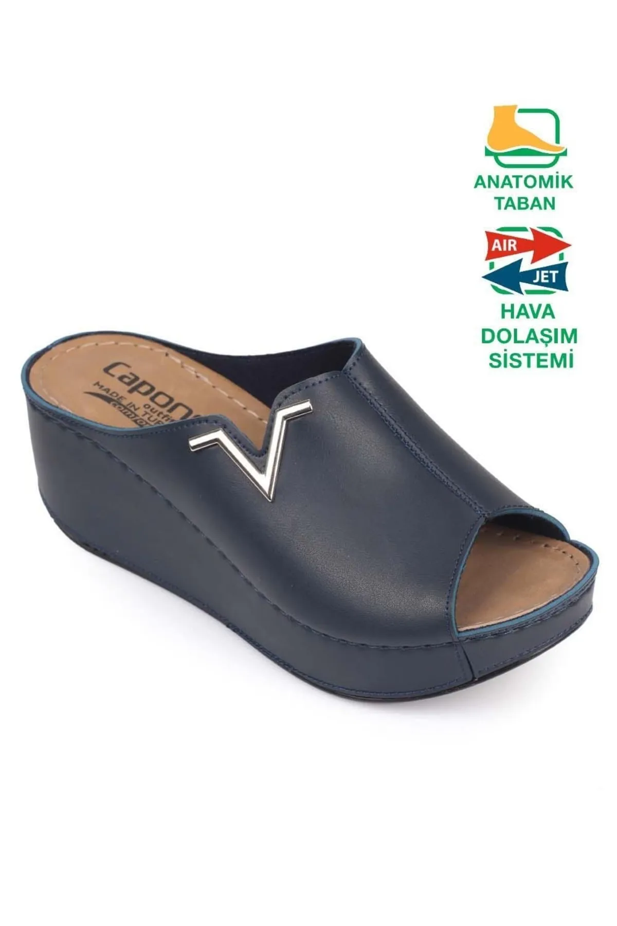 Capone Outfitters  Anatomisch weiche, bequeme Mutterhausschuhe mit Keilabsatz