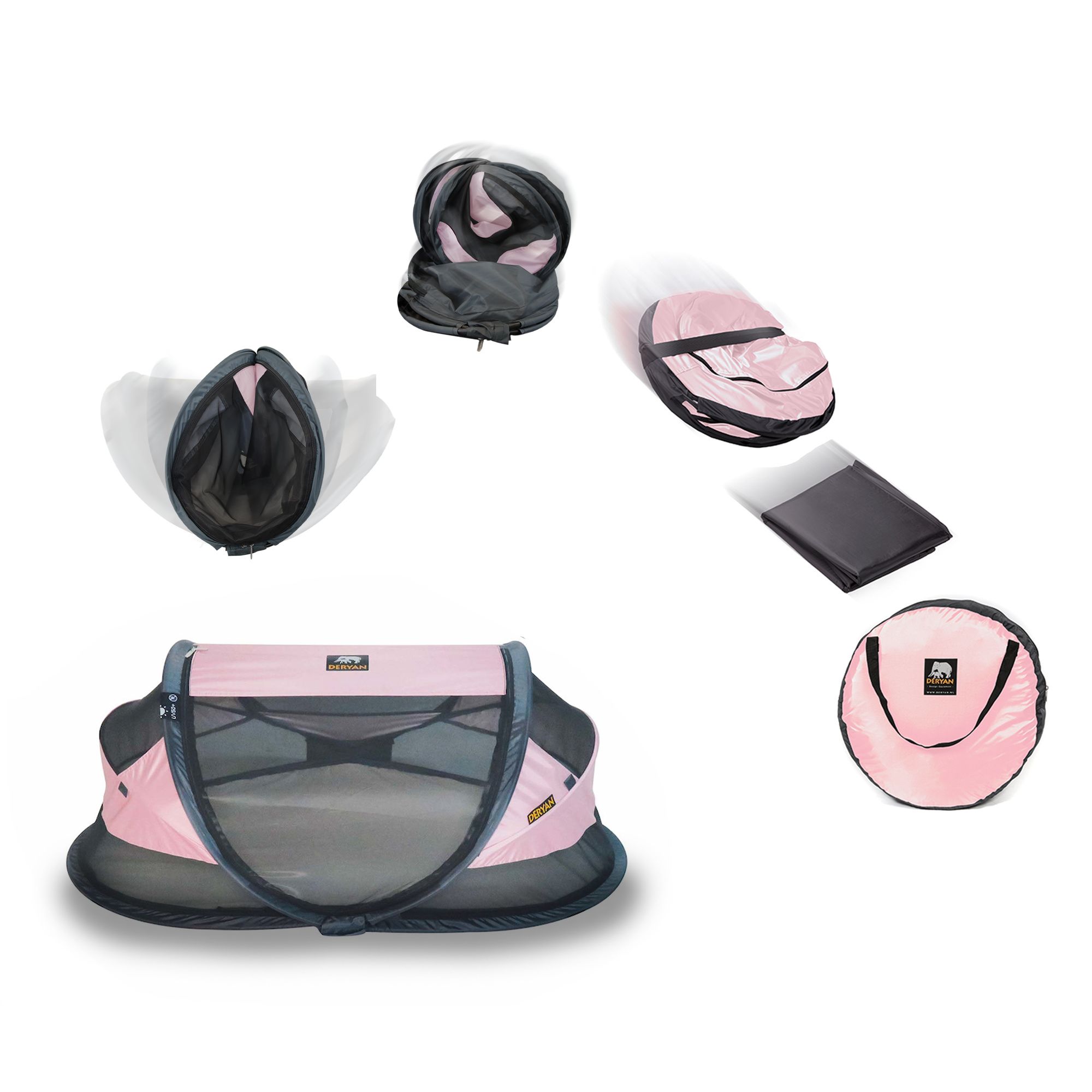 Deryan Baby Luxe Rosé Campingbett