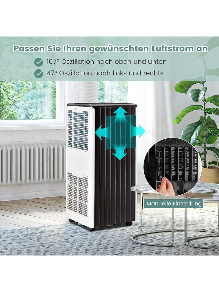 COSTWAY Mobile Klimaanlage 4 in 1 9000BTU in Schwarz günstig kaufen 75 x 30 cm