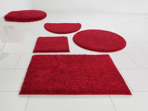 Badematte Maren Home affaire, Höhe 15 mm, rutschhemmend beschichtet, fußbodenheizungsgeeignet, Baumwolle (Bio-Baumwolle), quadratisch, Bio-Baumwolle, Badteppich, Badematten auch als 3 teiliges Set