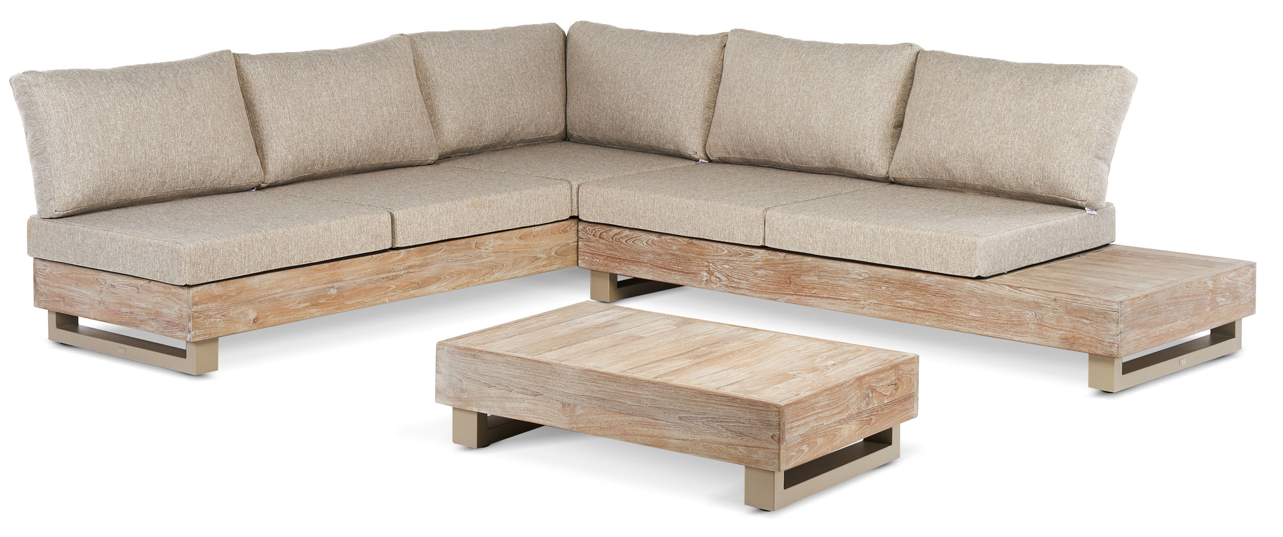 OUTDOORGartensofaset Teak 3 tlg.